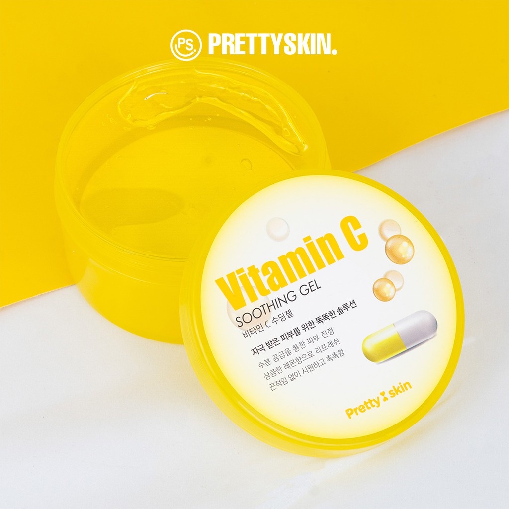Gel dưỡng da đa năng chiết xuất Vitamin C Prettyskin Soothing Gel 300ml