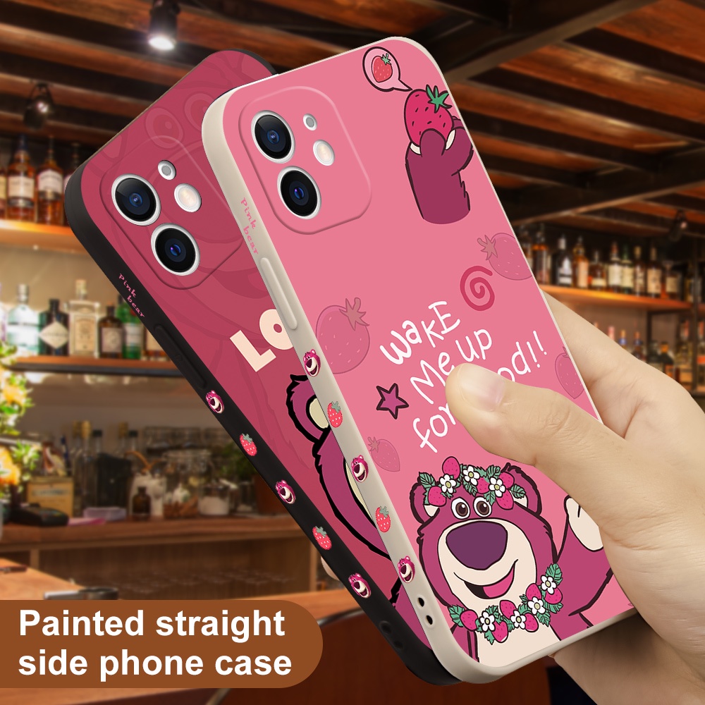 Ốp Điện Thoại Mềm In Hình Gấu Dâu Cho OPPO F9 Pro F1 Plus F7 F1S R9 OPPO Reno 2F 2Z 6Z Reno 4 5 Pro