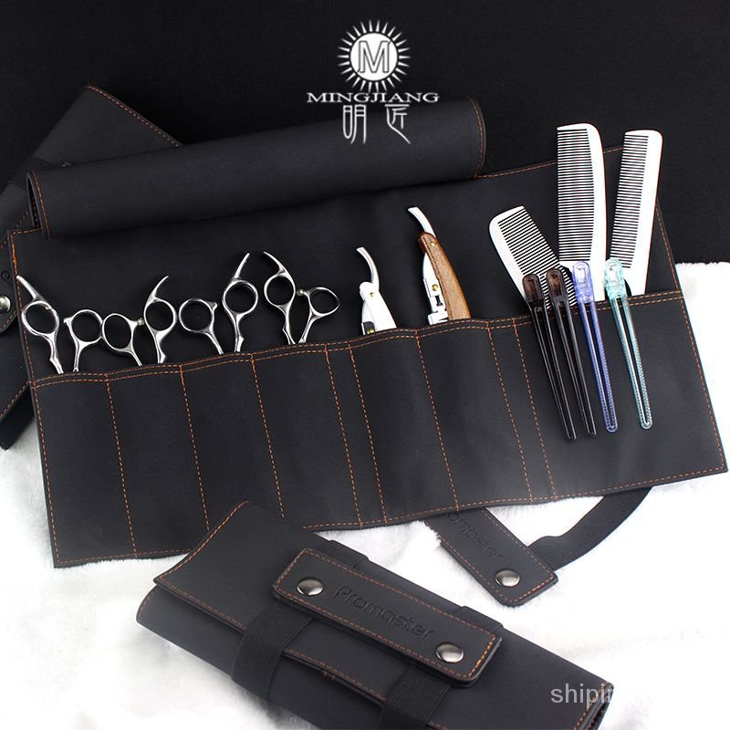 Túi Cuộn Vải Canvas Đựng Kéo Cắt Tóc Chuyên Dụng Cho Thợ Làm Tóc