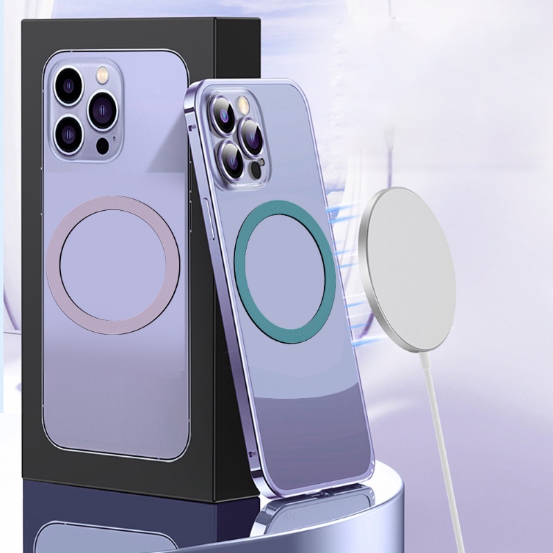 1 Nhẫn Đỡ Điện Thoại Từ Tính Bằng Thép Không Gỉ Màu Trơn Siêu Mỏng Cho Hầu Hết Các Dòng Điện Thoại Di Động