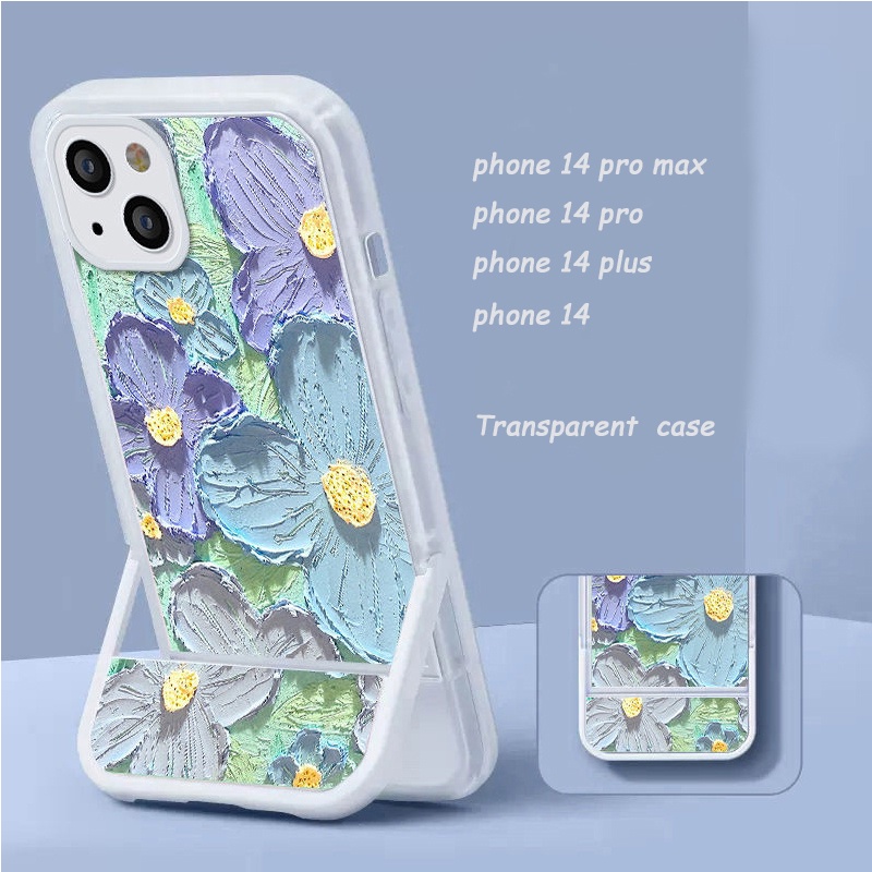 Ốp Điện Thoại TPU Trong Suốt Họa Tiết Hoa Lan Kiểu Tranh Sơn Dầu Cho IPhone 14 Pro Max 13 11 12 Pro Max XS X XR SE 2020 6S 8 7 Plus