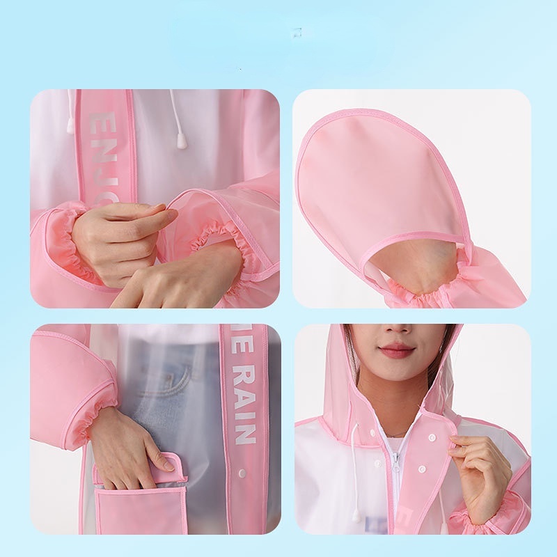 Áo Mưa Dáng Dài Bằng EVA Dày Dặn Thời Trang Cho Người Lớn