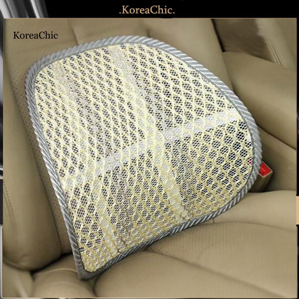 < Koreachic > Đệm Mát Xa Lưng Co Giãn Thoáng Khí Chống Mài Mòn Giảm Đau Đa Năng Gắn Ghế Ngồi Xe Hơi
