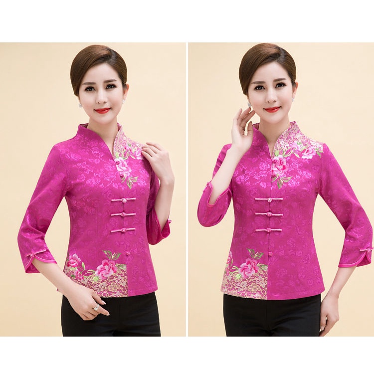 Áo Kiểu Retro Trung Hoa Thoáng Khí Thân Thiện Với Da