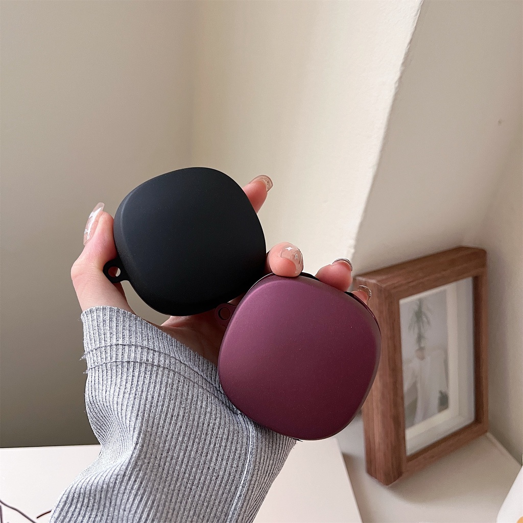 Vỏ Bảo Vệ Hộp Sạc Tai Nghe bluetooth Không Dây Baseus Bowie WM02 plus WM02 + Màu Trơn Kèm Móc Tiện Dụng