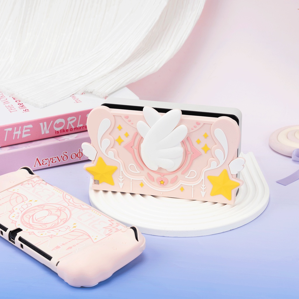 Bộ Đế Sạc Bằng Silicon Hình Đôi Cánh Cho Máy Chơi Game Nintendo Switch OLED