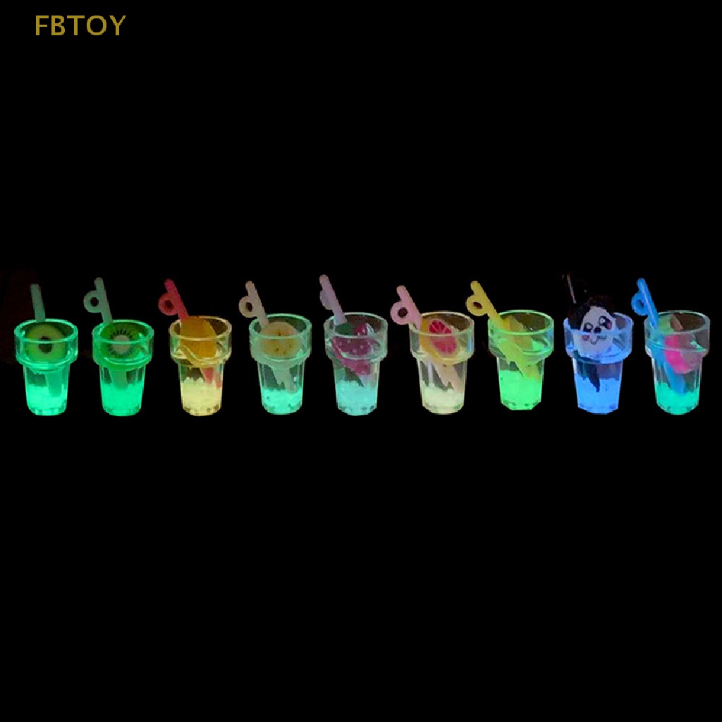 Bộ 5 Ly Nước Trái Cây Màu Dạ Quang Tỉ Lệ 1: 12 Trang Trí Nhà Búp Bê