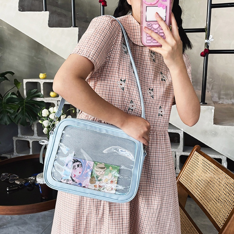 Túi Đeo Chéo Trong Suốt Phong Cách Harajuku Nhật Bản