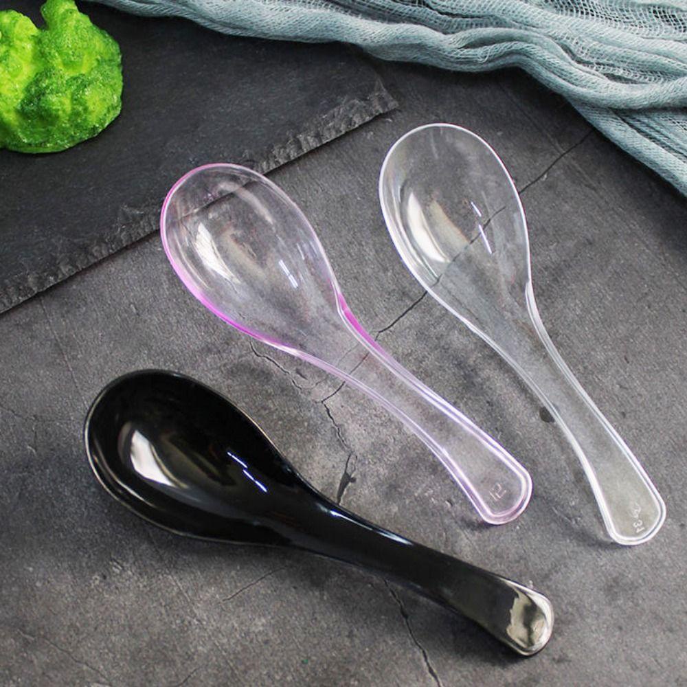 AVALENTINE Muỗng Ăn Kem Tráng Miệng Mini Bằng Nhựa Gọn Nhẹ Dùng Một Lần