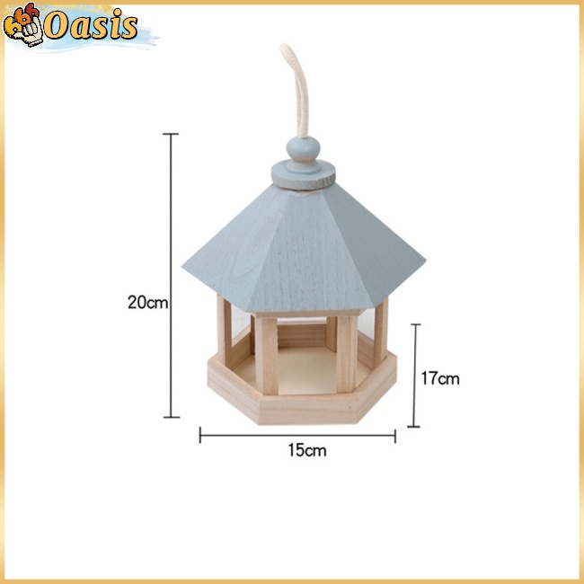 Nhà Chim Hình Lục Giác Bằng Gỗ Dùng Trang Trí Sân Vườn
