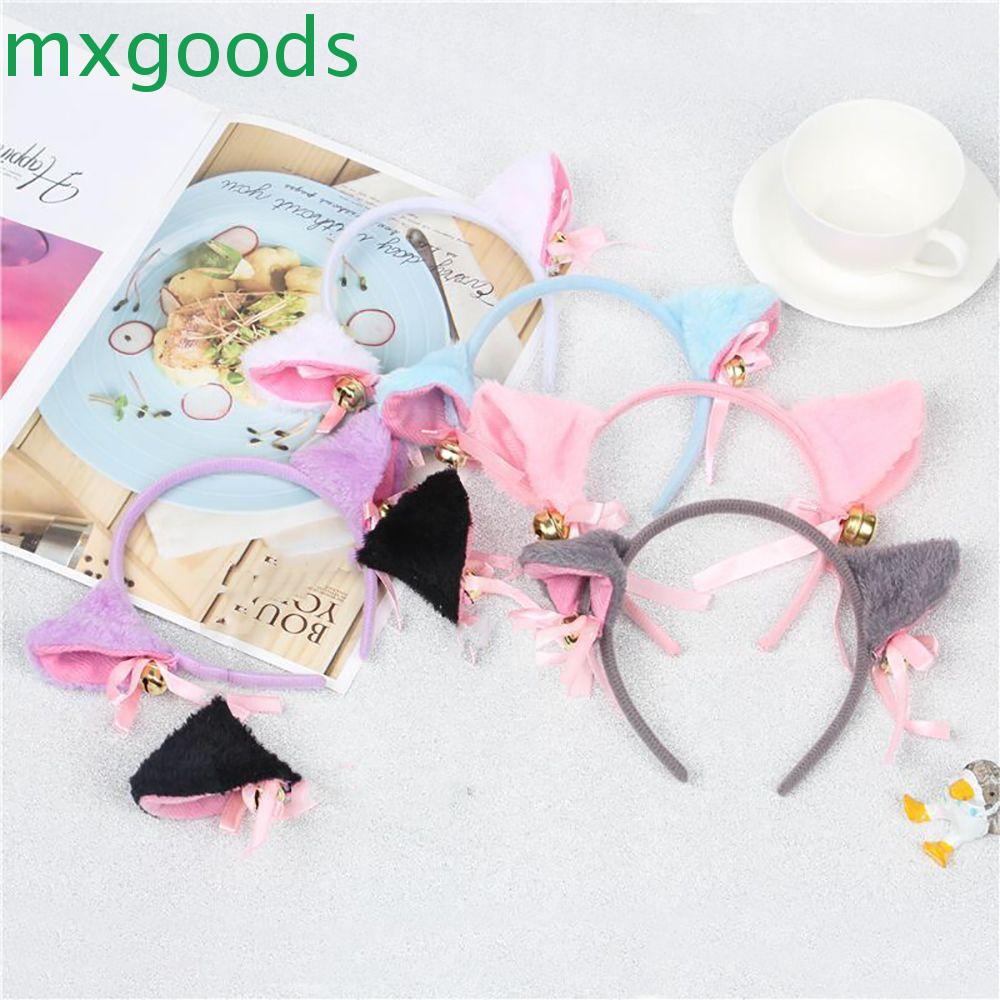 Băng đô cài tóc hình tai mèo bông mềm nhiều màu dễ thương cho nữ