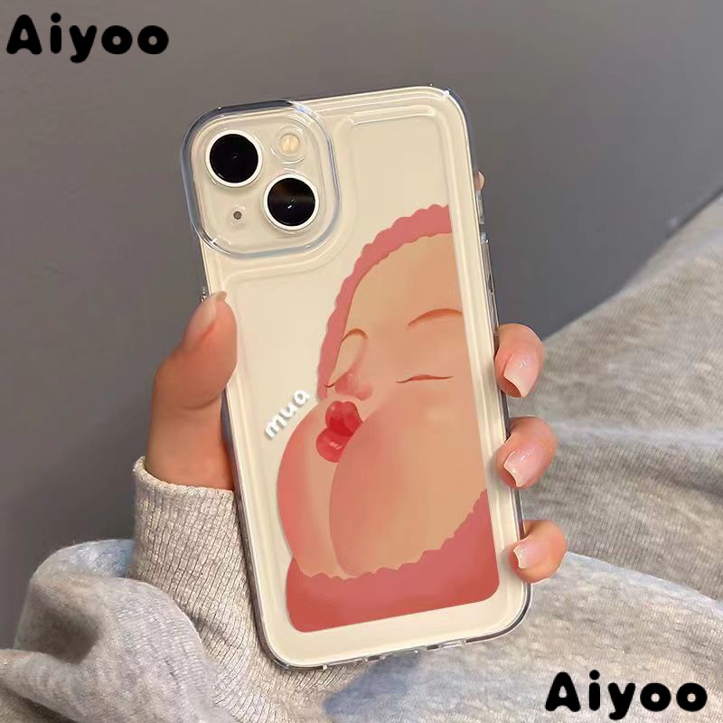 ✅Ốp Điện Thoại Mềm Hình Khuôn Mặt Dễ Thương Cho iPhone 14Pro 12promax 14 / xs / xr 7 / 8plus / 6s / se2ins 2SGQ