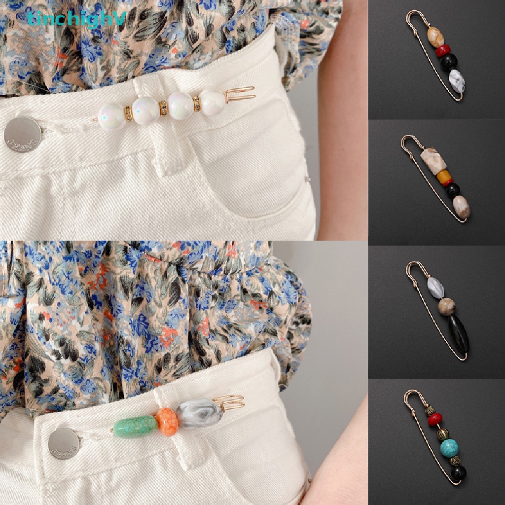 Ghim Cài Áo Hình Chữ Ch Đính Đá Tự Nhiên Phong Cách Vintage Thời Trang Cho Nữ