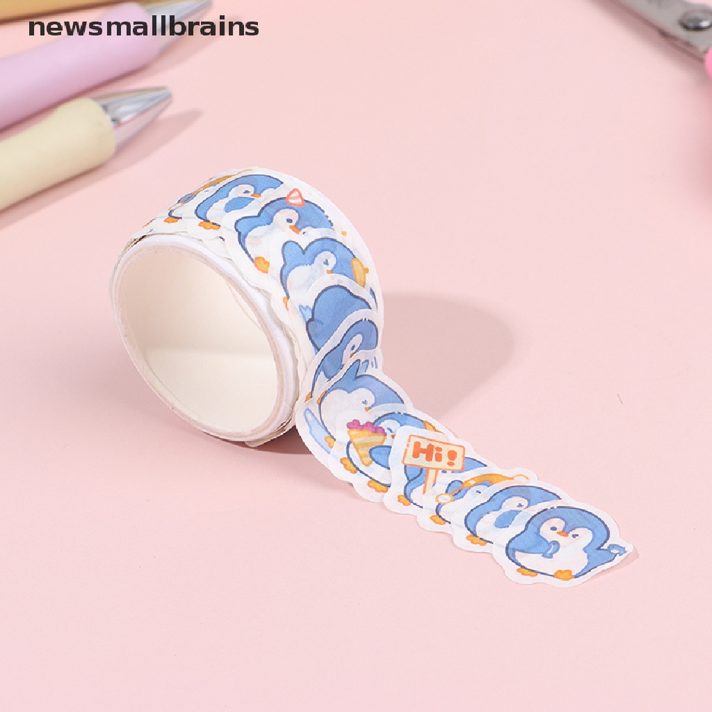 Cuộn 100 Băng Dính Washi Hình Thú Hoạt Hình Dễ Thương