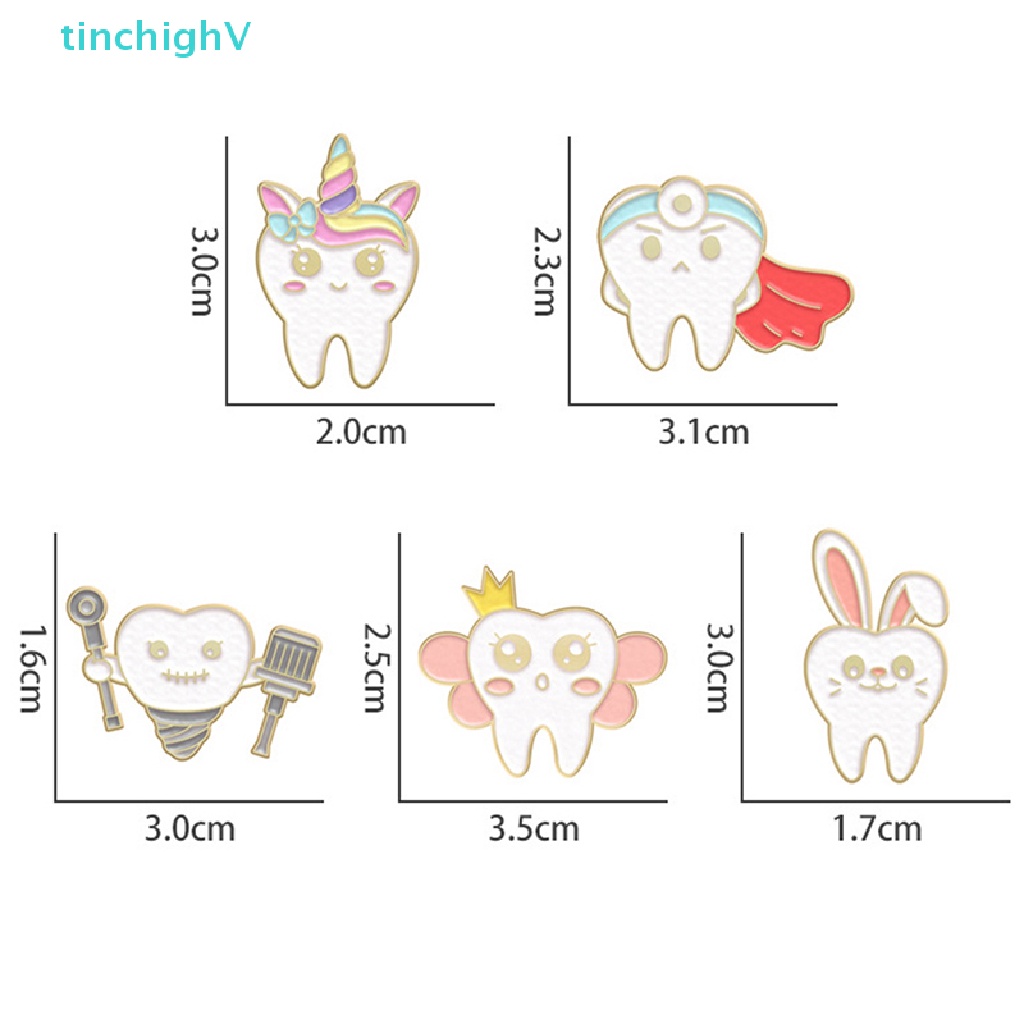 [TinchighV] Trâm Cài Áo Hình Răng Miệng Tráng Men Thời Trang Quà Tặng Truy Cập [Mới]