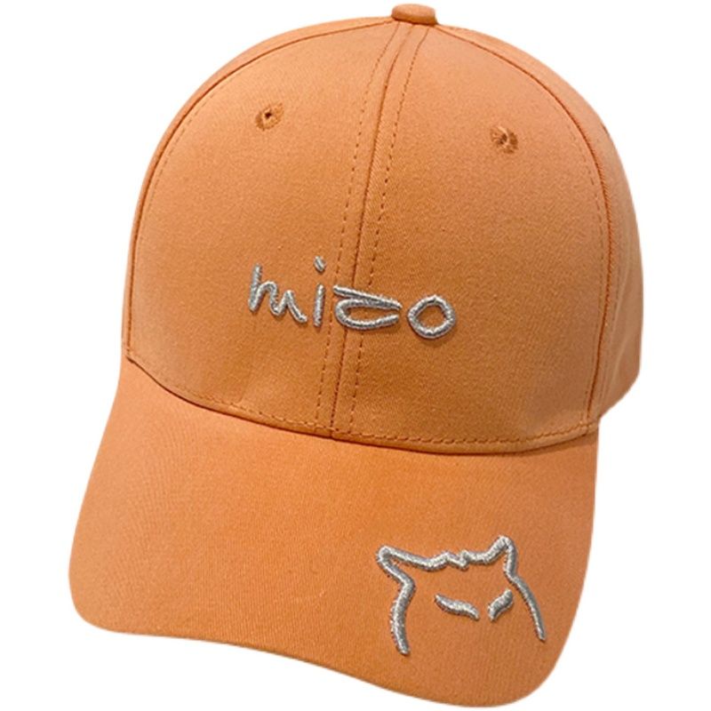 Mũ Lưỡi Trai Thêu Hình Mèo Phong Cách Hàn Quốc Cho Nữ