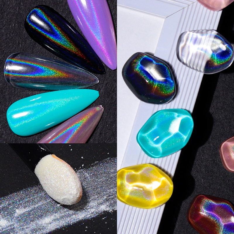 Bột nhũ UR SUGAR ánh bạc lấp lánh dùng trang trí móng nghệ thuật