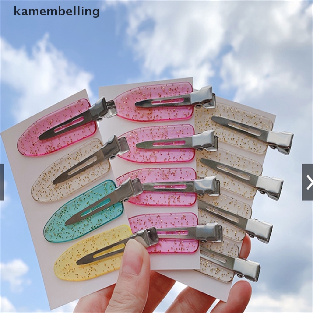 Set 4 Kẹp Tóc Mỏ Vịt Bằng Nhựa Trong Suốt Màu Kẹo Ngọt