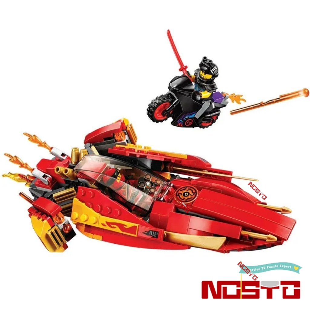 Đồ Chơi Cậu Bé Quà Tặng Thanh Katana V11 Ninjago 70638 Khối Xây Dựng Xe Đạp Đường Phố Kai Diễn Ra Cuộc Truy Đuổi Tốc Độ Cao Trên Mặt Nước Và Đất