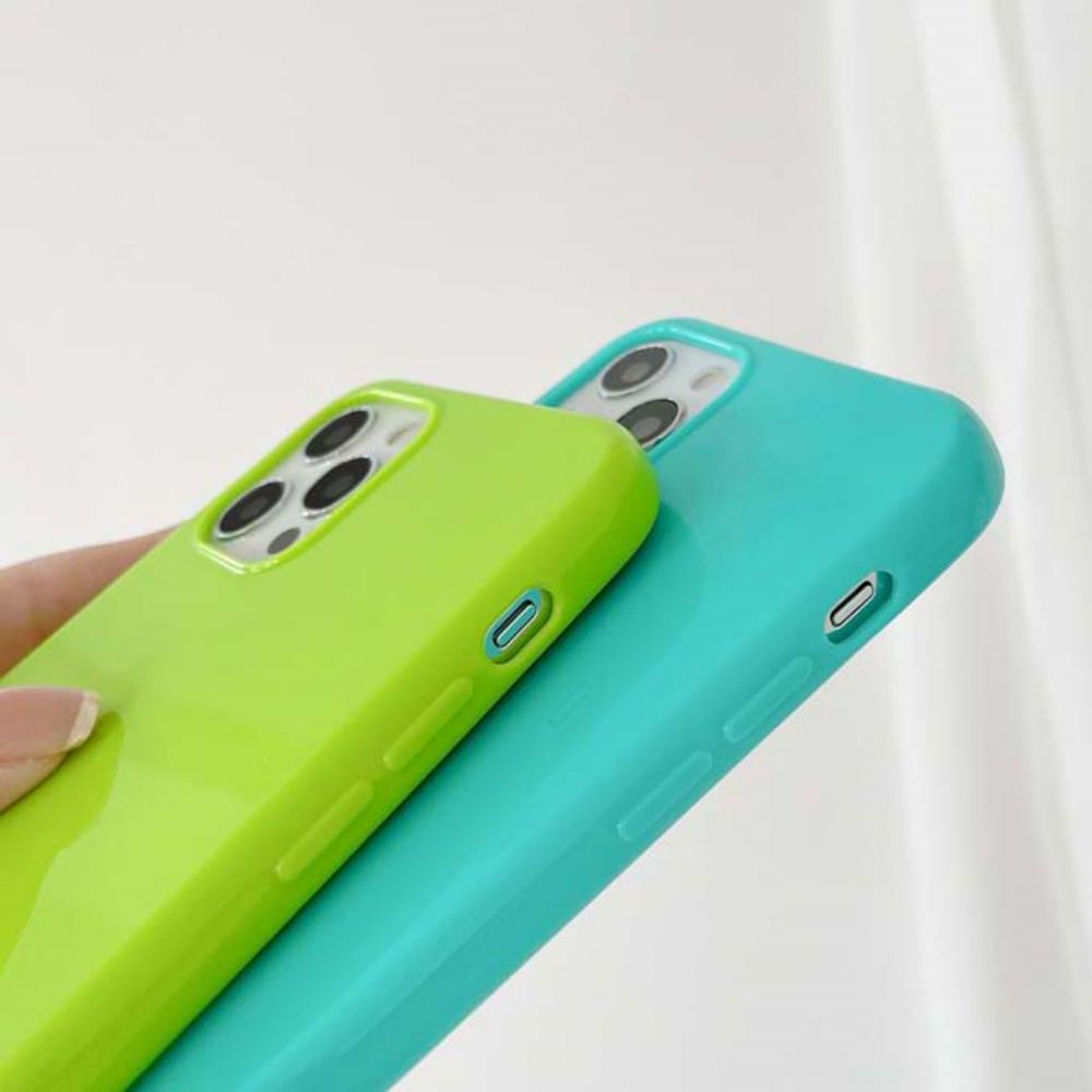 Ốp Điện Thoại Silicone Mềm Siêu Mỏng Màu Neon Cho IPhone 14 13 12 11 Pro Max X XS XR 8 7 Plus