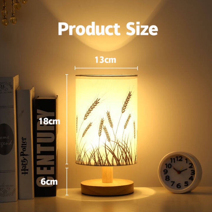 Aleta Đèn Ngủ led Để Bàn Bằng Gỗ Trơn Điều Khiển Từ Xa usb Tiết Kiệm Năng Lượng Trang Trí Phòng Ngủ / Phòng Học