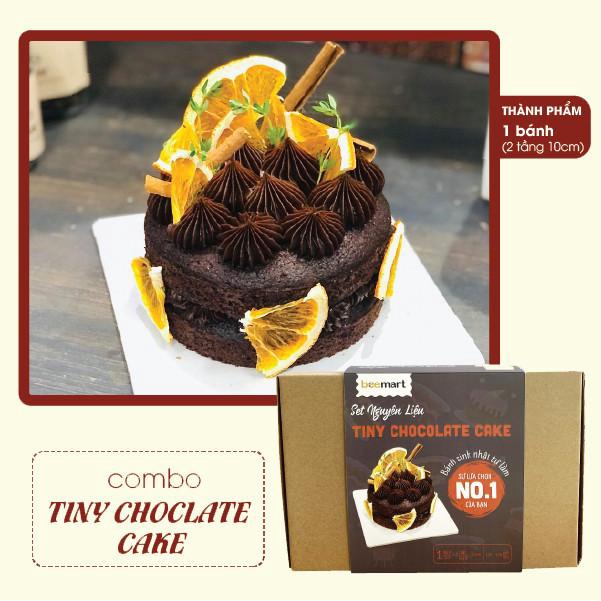 Set nguyên liệu làm bánh kem socola - Tiny Chocolate Cake cực ngon và đẹp mắt, độc quyền Beemart