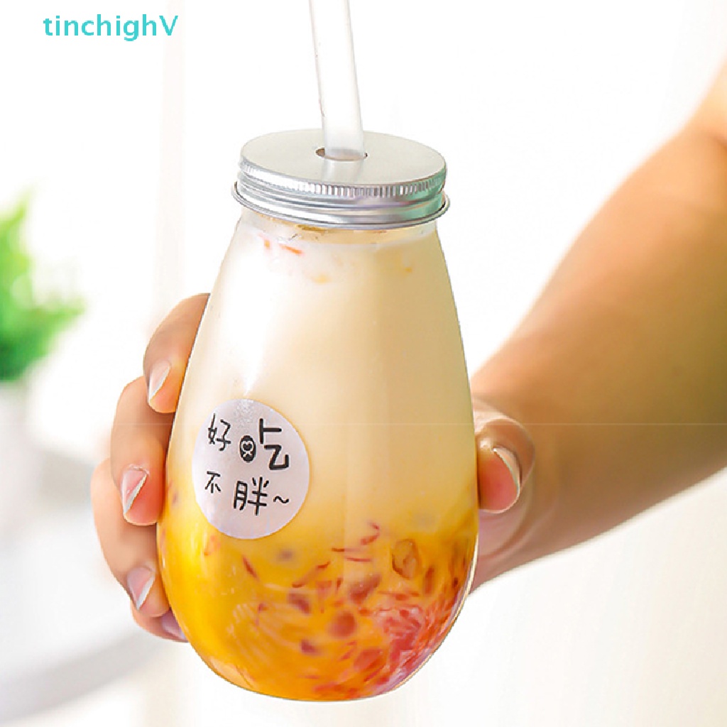 Cốc Uống Nước Bằng Nhựa Trong Suốt Kèm Ống Hút Tiện Lợi