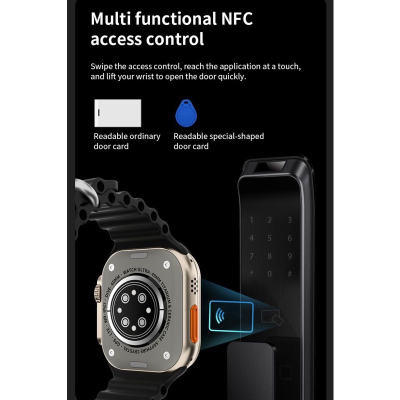 Đồng Hồ Thông Minh 2.08 Inch S8 Ultra Max Kết Nối Bluetooth 49mm Hỗ Trợ Theo Dõi Sức Khỏe
