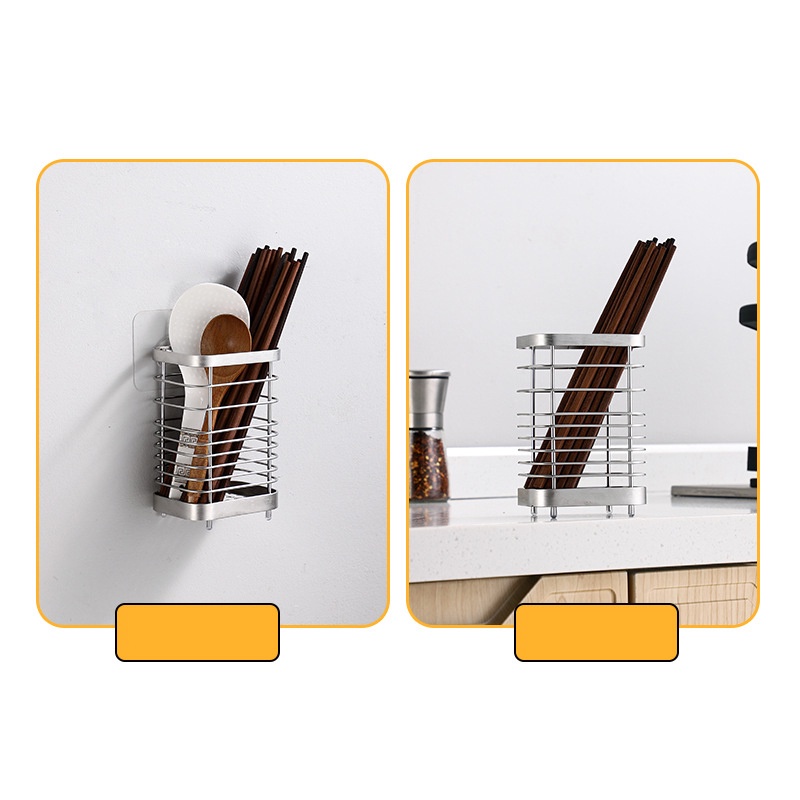 Giá Đỡ Đũa Gắn Tường Bằng Thép Không Gỉ Tiện Lợi Dành Cho Nhà Bếp
