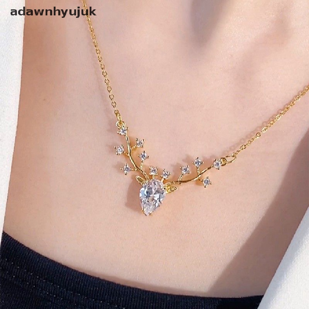 Adawnhyujuk Vòng cổ Mặt Hình Hươu Cao Cấp Thời Trang Làm Quà Tặng Sinh Nhật Cá Tính Cho Nữ