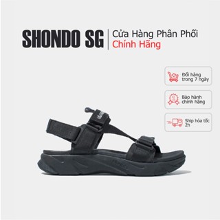 [Chính hãng] Giày Shondo Sandals F8 full đen F8M1111