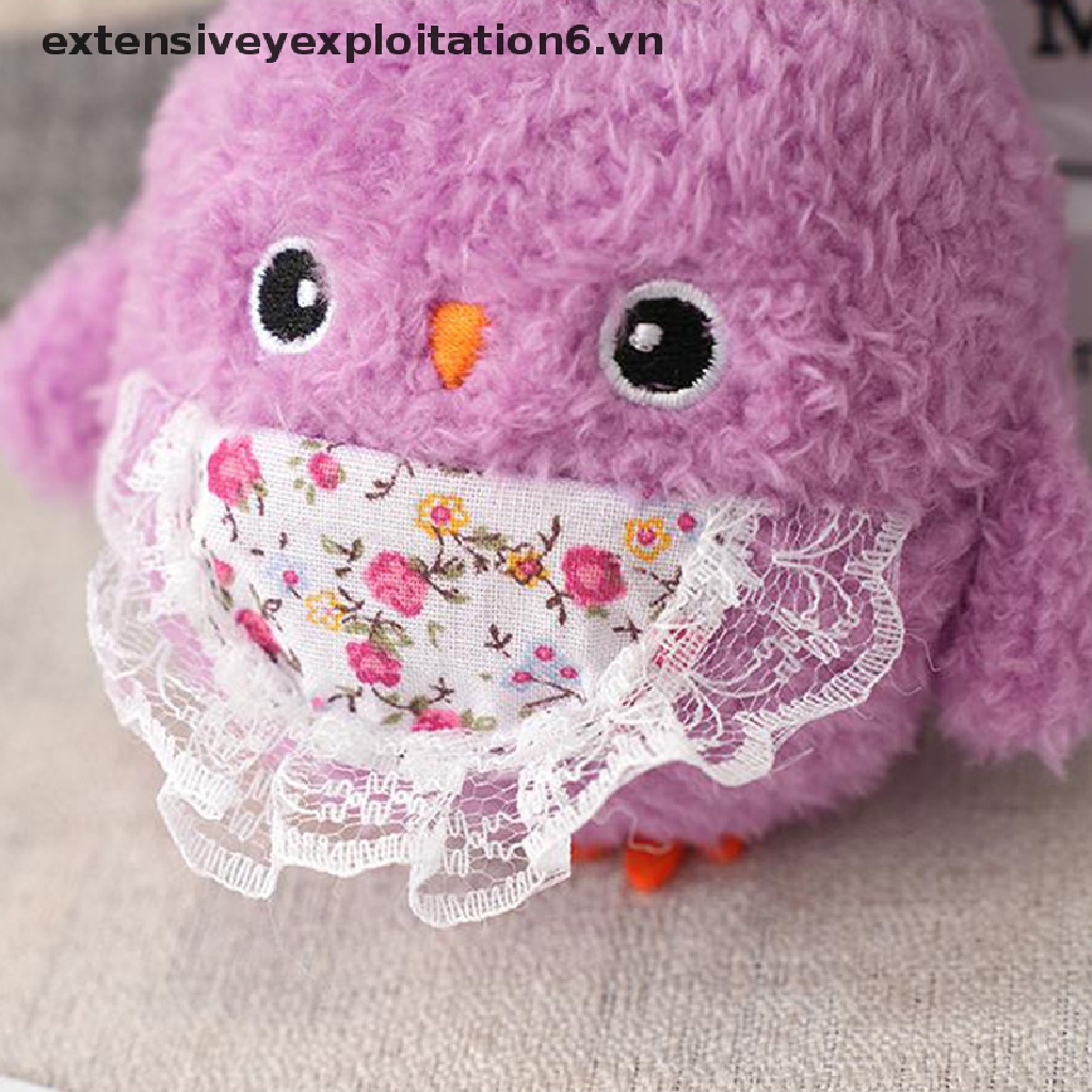 Móc Khóa Hình Gà Nhồi Bông Mini 10cm Dễ Thương