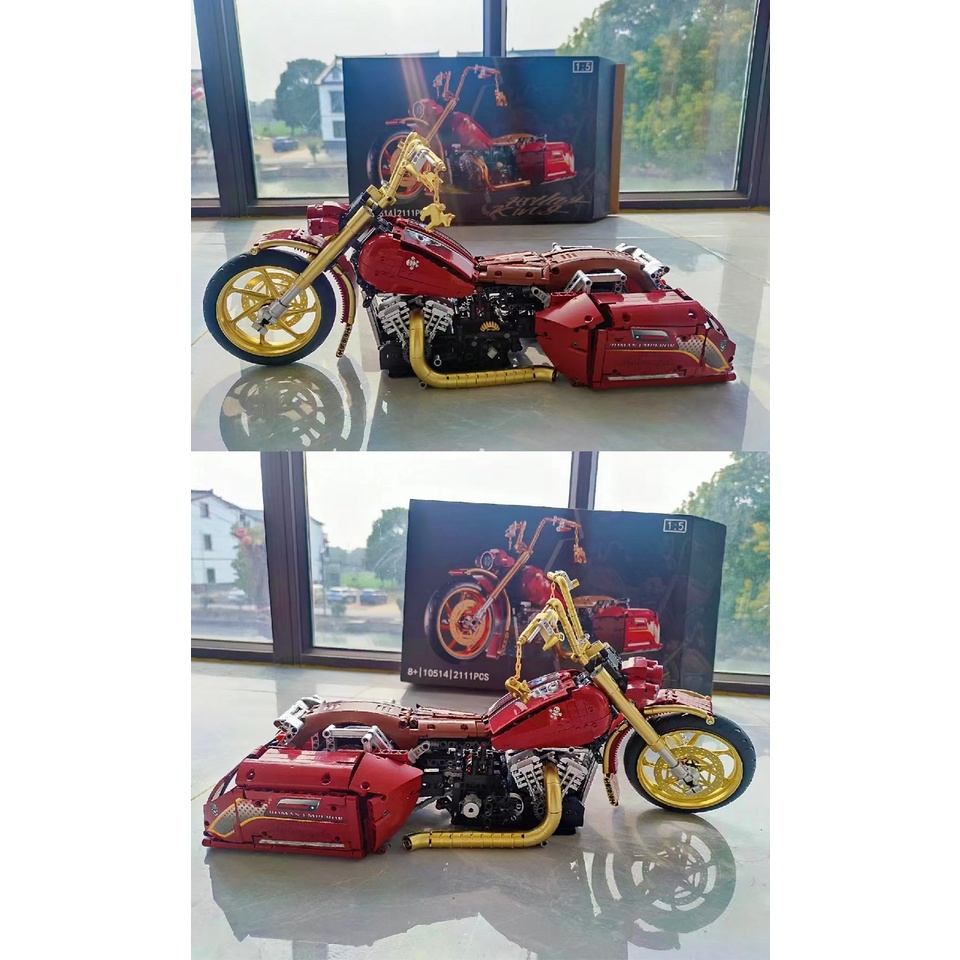 Đồ chơi Lắp ráp Mô hình xe máy K-Box 10514 Hrilay King 2111pcs  1:5