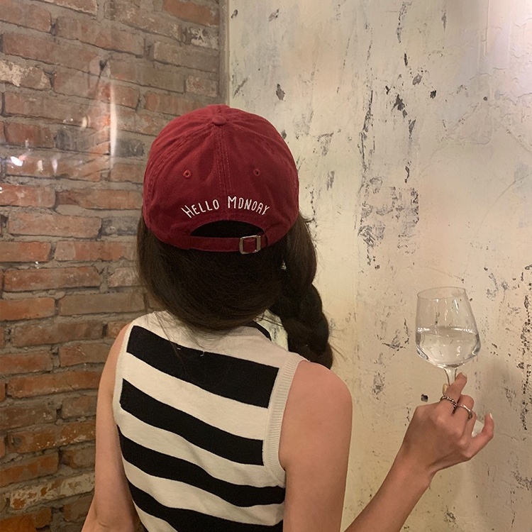 Mũ Lưỡi Trai Cotton Vành Rộng Phong Cách Hàn Quốc Đơn Giản