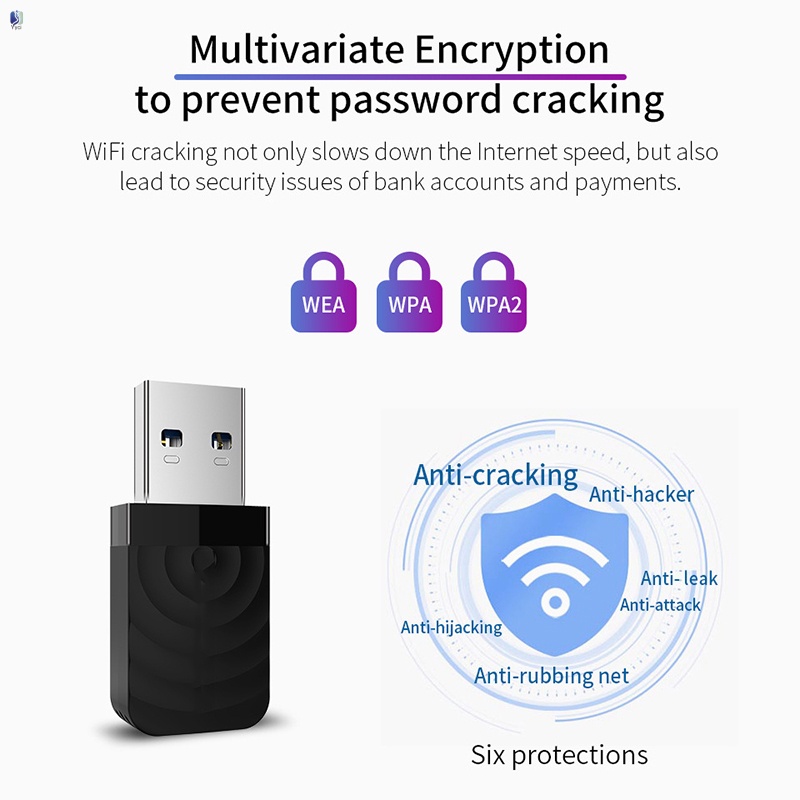 Thẻ Mạng Hai Tần Số 1300m Gigabit Mini 1300m Di Động Tiện Dụng Cho Máy Tính