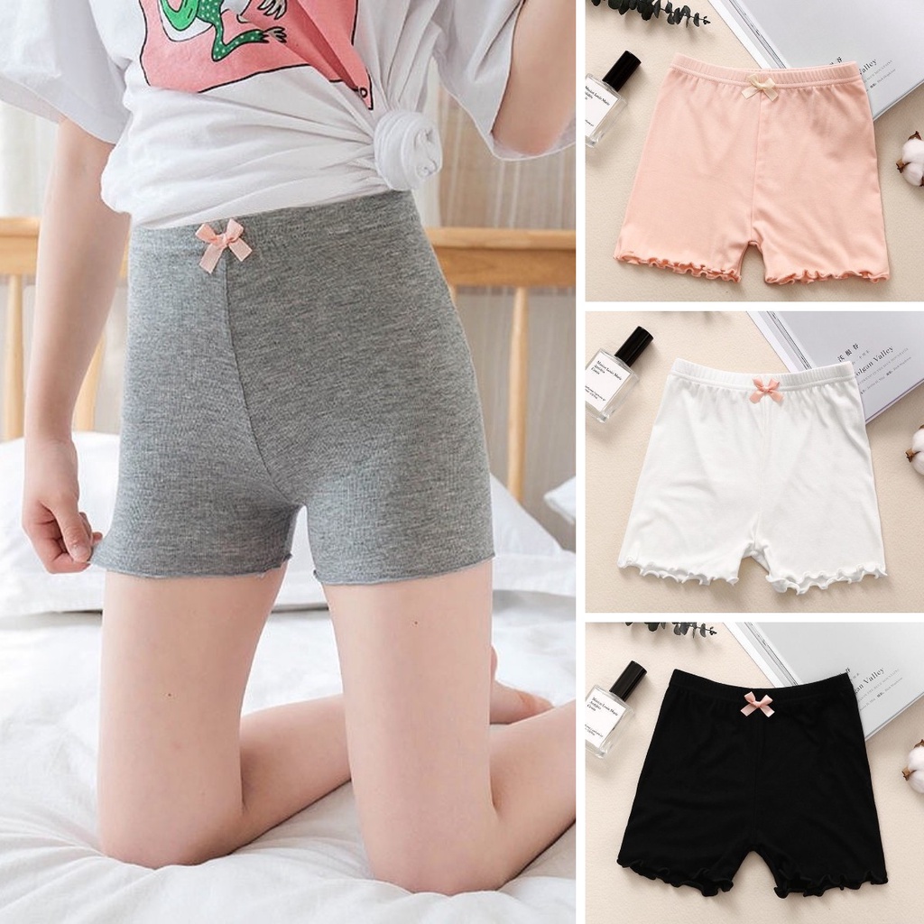 Bộ 3 Quần Lót Legging Ngắn Mỏng Thoáng Khí Thời Trang Xuân Hè Chất Lượng Cao Cho Bé Gái 3-12 Tuổi