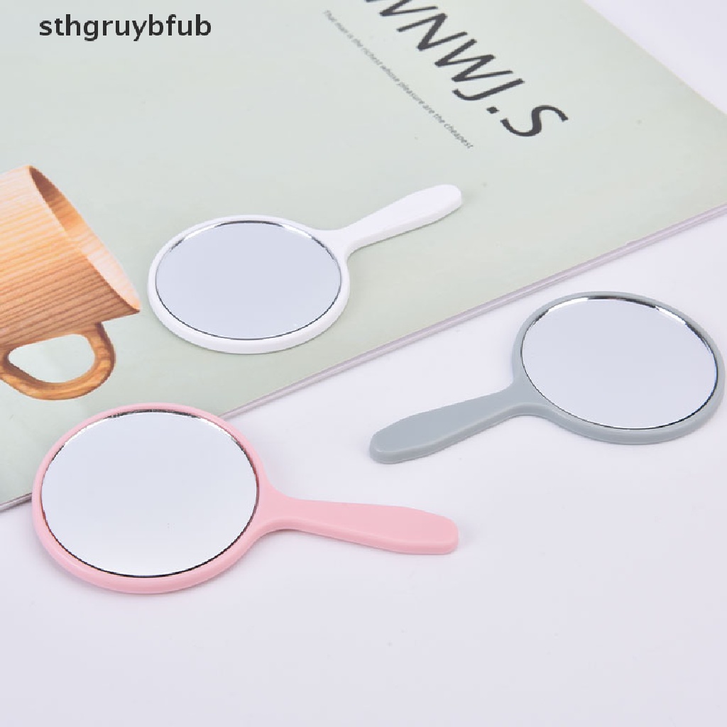 Gương Trang Điểm Cầm Tay Hình Tròn Có Tay Cầm Tiện Lợi
