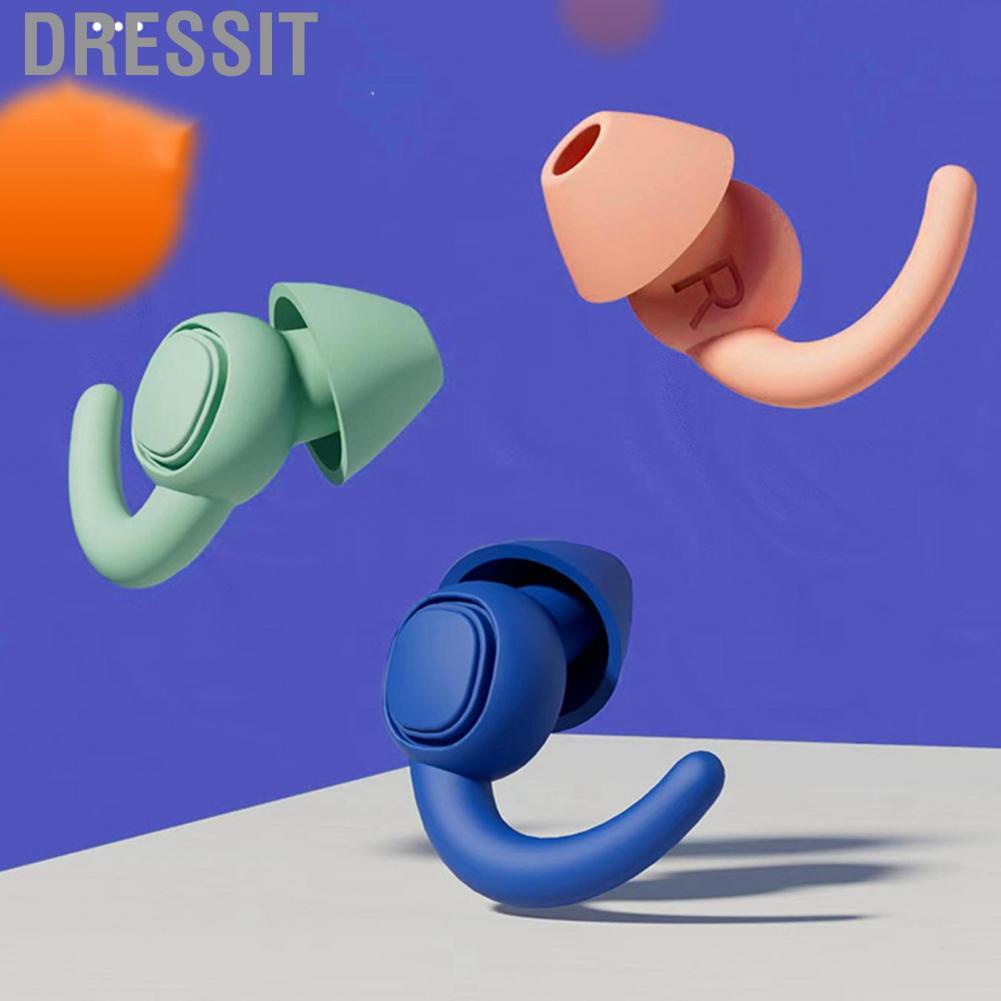 Dressit Soft Silicone Earplugs Waterproof Swimming Noise Reduction Ear Plugs for Sleep Sleeping Dormitory Hearing Protection 7th Generations