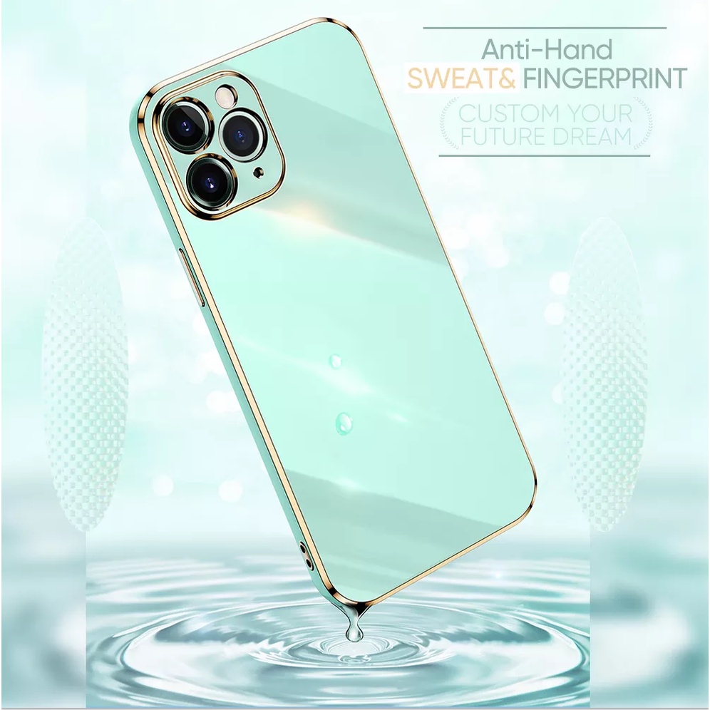 Ốp Điện Thoại Mềm Viền Thẳng 6D Cho Xiaomi Mi 11 Lite 5G NE 9s 9T 10s Poco X3 12T Redmi Note 10 9 8 12 11T Pro