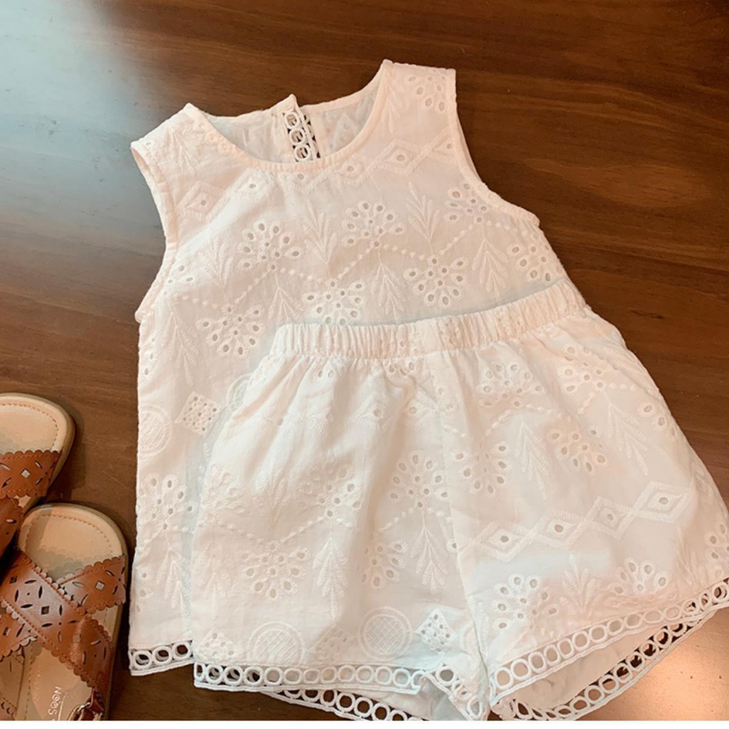 Set Áo Váy Thời Trang Mùa Hè Phong Cách Mới Cho Bé Gái