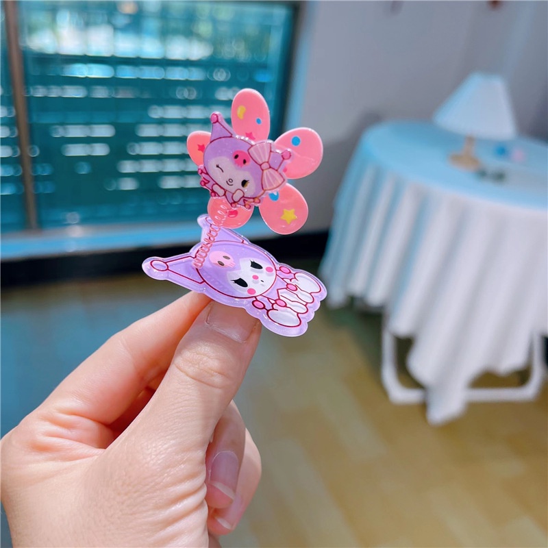Sanrio Kẹp Tóc Hình Cối Xay Gió Nhỏ Hoạt Hình Thời Trang Cá Tính Cho Trẻ Em mymelody Cinnamon HelloKitty