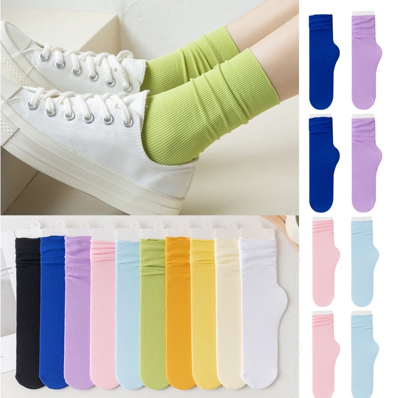 Vớ Cổ Cao Thoáng Khí Thời Trang Phong Cách Hàn Quốc Cho Nữ