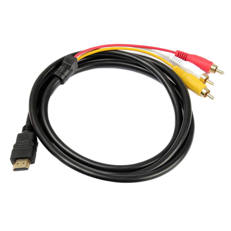 ✱BEST✱ 1080P HDTV HDMI-compatible Male To 3 RCA Audio Video AV Cable Cord Adapter