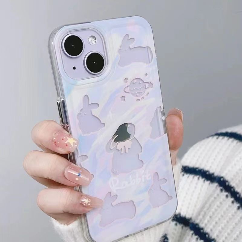 ✅Ốp Điện Thoại Mềm Chống Sốc Hình Thỏ Graffiti Cho iPhone 14 / 13promax 12 / 11pro xr / xs 7 / 8Plus K21T