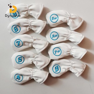 Thssia sport store9 cái / gói pu golf iron covers set golf club irons thương hiệu, 16x7x1cm