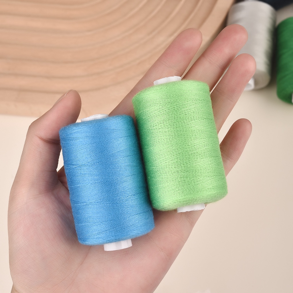 100% Polyester chỉ may cho quần jean quilting 300m/Bobbin cho tay may chỉ thô bền 203 dày 300m