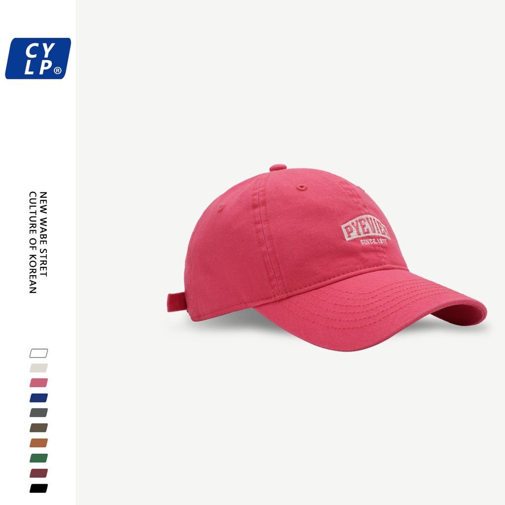 Mũ Lưỡi Trai Mềm Thêu Chữ Phong Cách Hàn Quốc Thời Trang Xuân Hè Cho Cặp Đôi