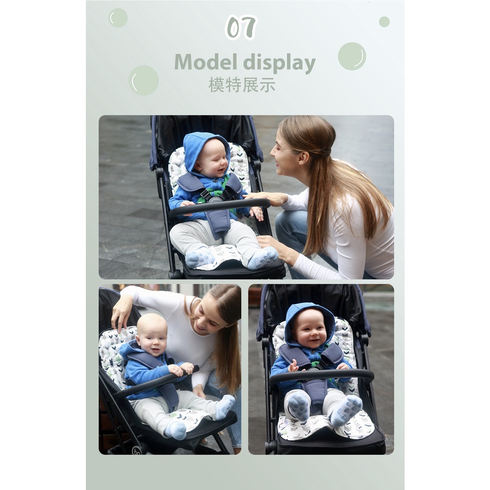 Đệm Cotton Lót Xe Đẩy Em Bé Chất Lượng Cao