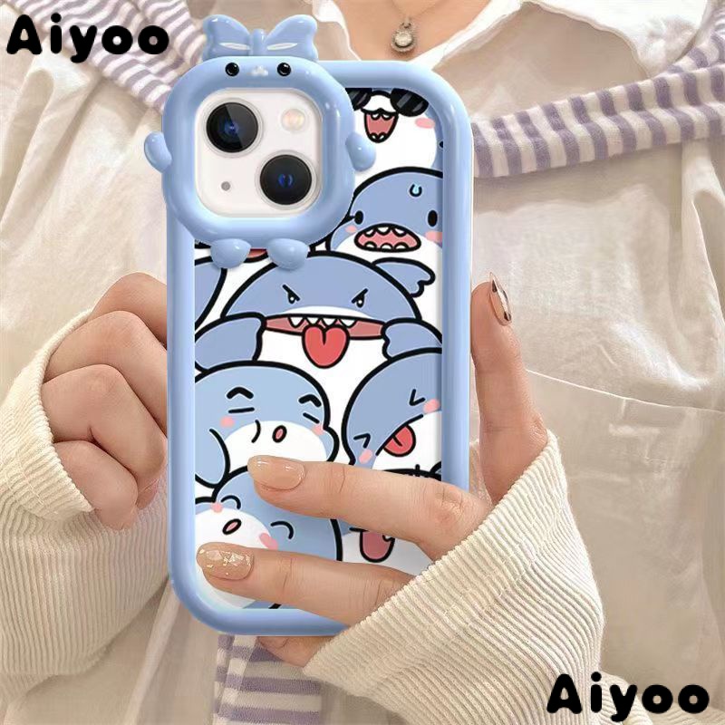 ✅Ốp Điện Thoại Mềm Trong Suốt Chống Sốc In Hình Cá Mập Cho iPhone 11 12Pro 14 / 13promax 7 / 8Pin