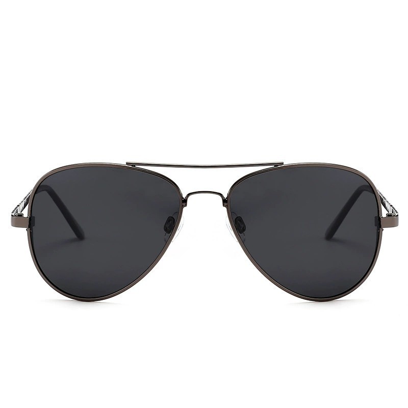 Kính Mát Phân Cực Chống Tia UV Gọng Kim Loại Màu Vàng Đen Phong Cách Mùa Hè Mới Cho Nam